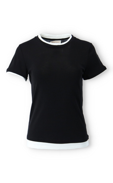 Elegantní halenka kr. rukáv R62318