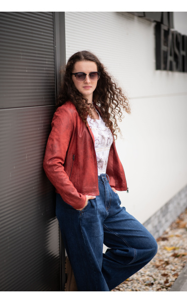 Bunda imitace kůže Laura Jo 21029