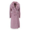 Kabát dlouhý s kožešinovým límcem Laura Jo Paris 21030