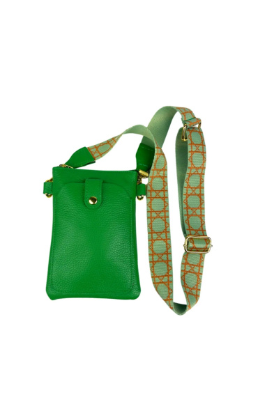 Kabelka malá crossbody-mobil ,kůže 949 Itálie
