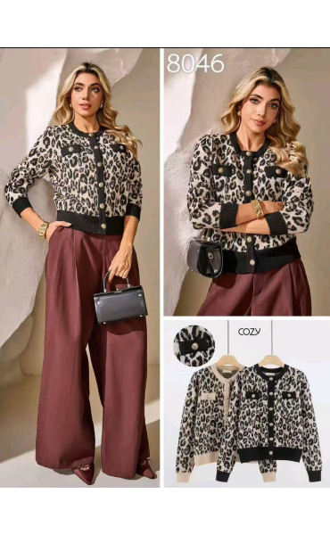 Svetřík propínací zvířecí vzor 8046