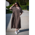 Dlouhé šaty s kapsami USee A116