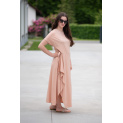 Dlouhé šaty s volánem SUN 9110