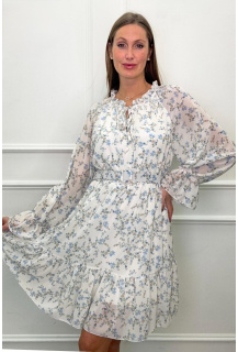 Šaty volánové krátké s potiskem 39623