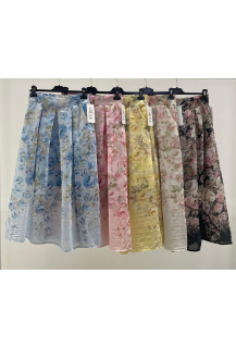 Dlouhá sukně s potiskem květů U 13880