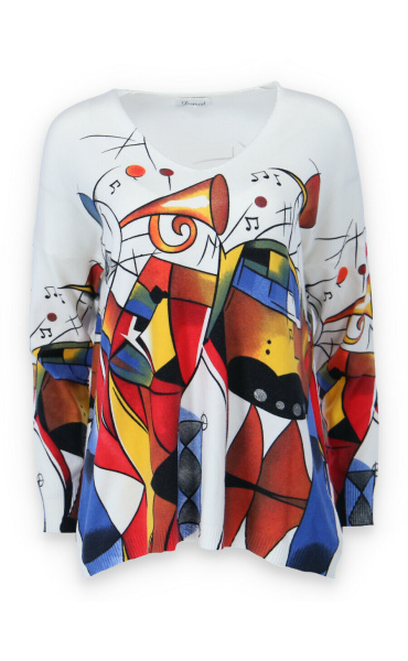 Svetřík úpletový Damod T22824 over size