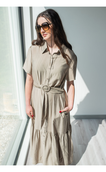 Košilové šaty s volánem MC 23285