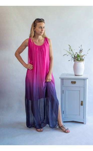 Šaty hedvábí ombré 6522D Itálie