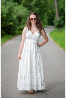 Dlouhé šaty na ramínka A33018 Itálie