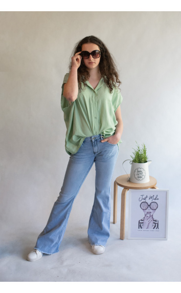 Košile bez rukávu oversize MO-S620
