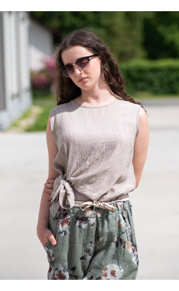 Halenka/top s vázáním bez rukávu 50375