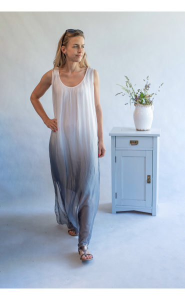 Šaty hedvábí ombré 6522D Itálie