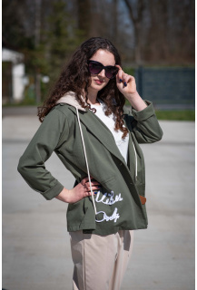 Trendy sako s kapucí 10909