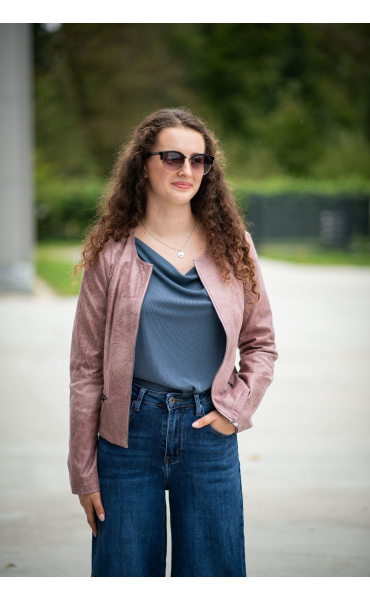 Bunda imitace broušené kůže Laura Jo 15505