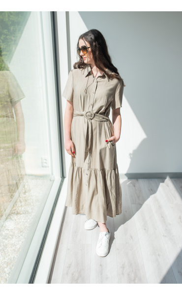 Košilové šaty s volánem MC 23285