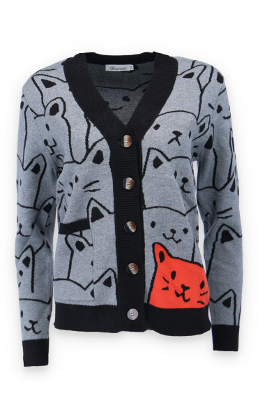 Svetřík propínací potisk Damod 22627