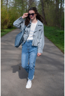 Kalhoty džínové boyfriend 3D-1360-1 Itálie 