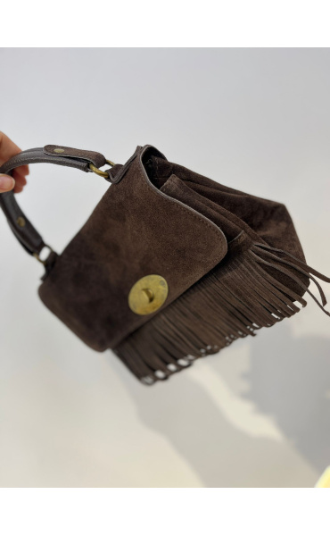 Kabelka broušená kůže s třásněmi 1320 Itálie