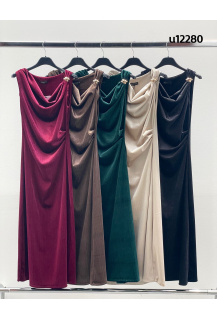 Dlouhé společenské šaty lurex 12280