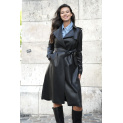Kabát dlouhý koženkový Cimini Paris C10250