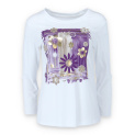 Triko dl. rukáv potisk Květy 755 Itálie