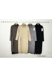 Dlouhý rolák s plisé šaty USee 2315