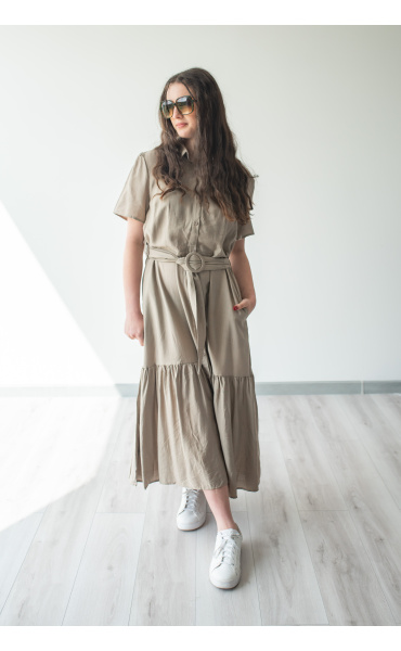 Košilové šaty s volánem MC 23285