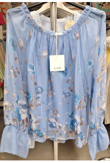 Elegantní halenka s volánovým rukávem 92473