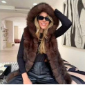 Stylová kožešinová vesta 9504 