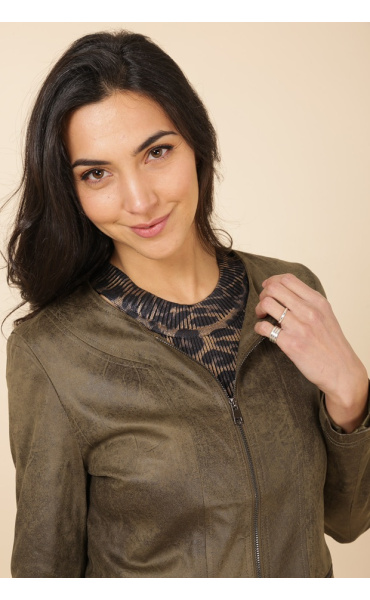 Bunda imitace broušené kůže Laura Jo 15505