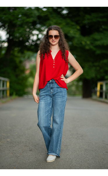 Kalhoty džínové wide-leg MC-7301