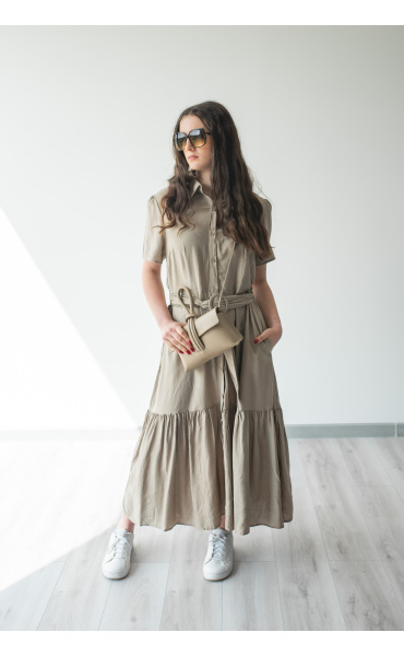 Košilové šaty s volánem MC 23285