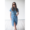 Džínové šaty kr. rukáv Ormi 9876