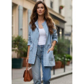 Stylová parka džínová CIMINY C10968