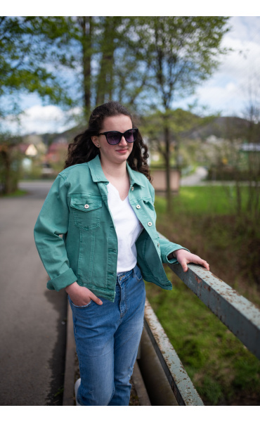 Bunda džínová color Sarah John F6618
