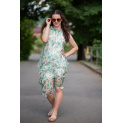 Krátké hedvábné šaty květ 23112B Italy