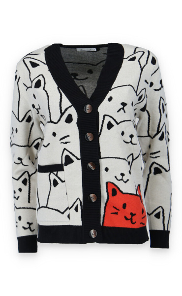 Svetřík propínací potisk Damod 22627