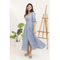 Šaty dlouhé jeans C10439