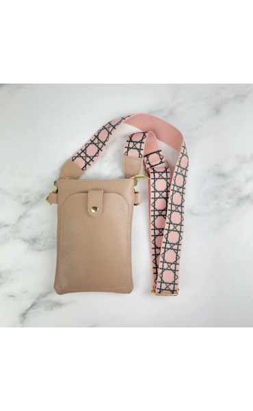 Kabelka malá crossbody-mobil ,kůže 949 Itálie