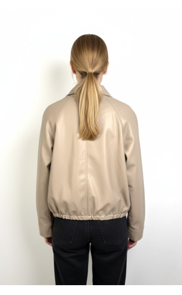 Trendy koženková bunda na zip K-ZELL 3592