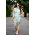 Krátké hedvábné šaty květ 23112B Italy