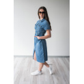 Džínové šaty kr. rukáv Ormi 9876