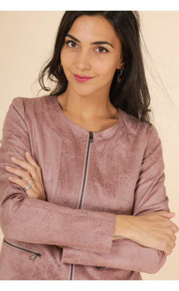Bunda imitace broušené kůže Laura Jo 15505