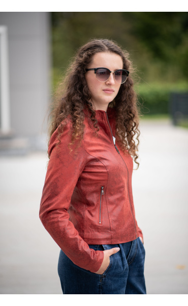Bunda imitace kůže Laura Jo 21029