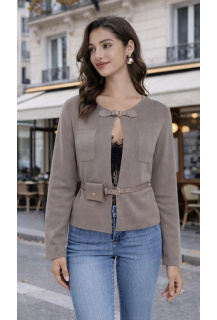 Stylový kardigan s přezkou S18700