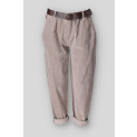 Trendy kalhoty manšestr s páskem 242979