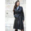 Kabát dlouhý koženkový Cimini Paris C10250