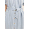 Šaty dlouhé jeans košilové C10438