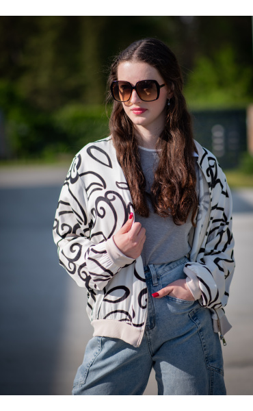 Elegantní halenka kr. rukáv R62318