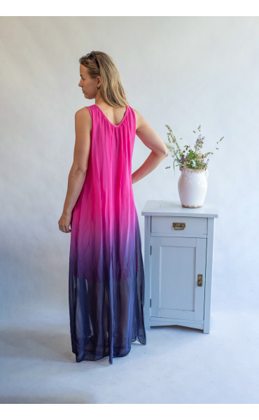 Šaty hedvábí ombré 6522D Itálie